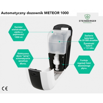 Automatyczny dozownik płyn do dezynfekcji bezdotykowy METEOR