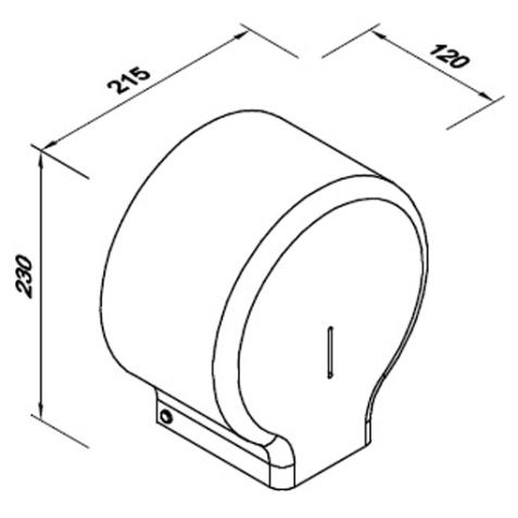 Pojemnik na papier toaletowy DARK, tworzywo ABS czarny