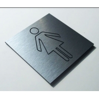 Piktogram, znak do łazienki, toalety, metal